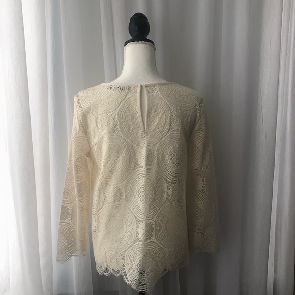 Loft lace medallion top - Picture 3 of 6